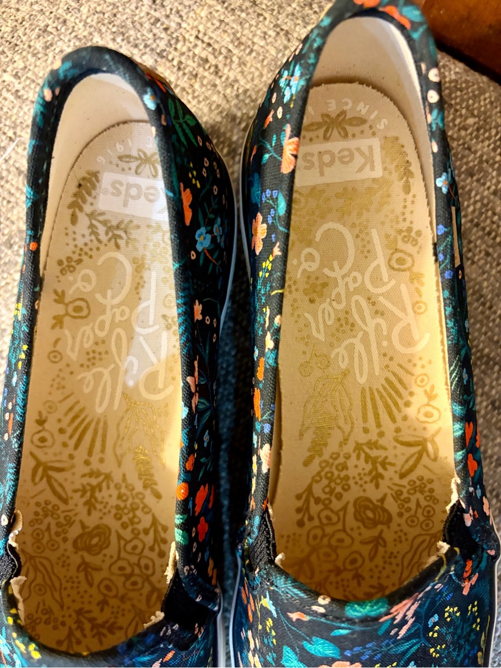 Keds Rifle Paper Women's Slip-On Floral Canvas Sneakers - Picture 3 of 9